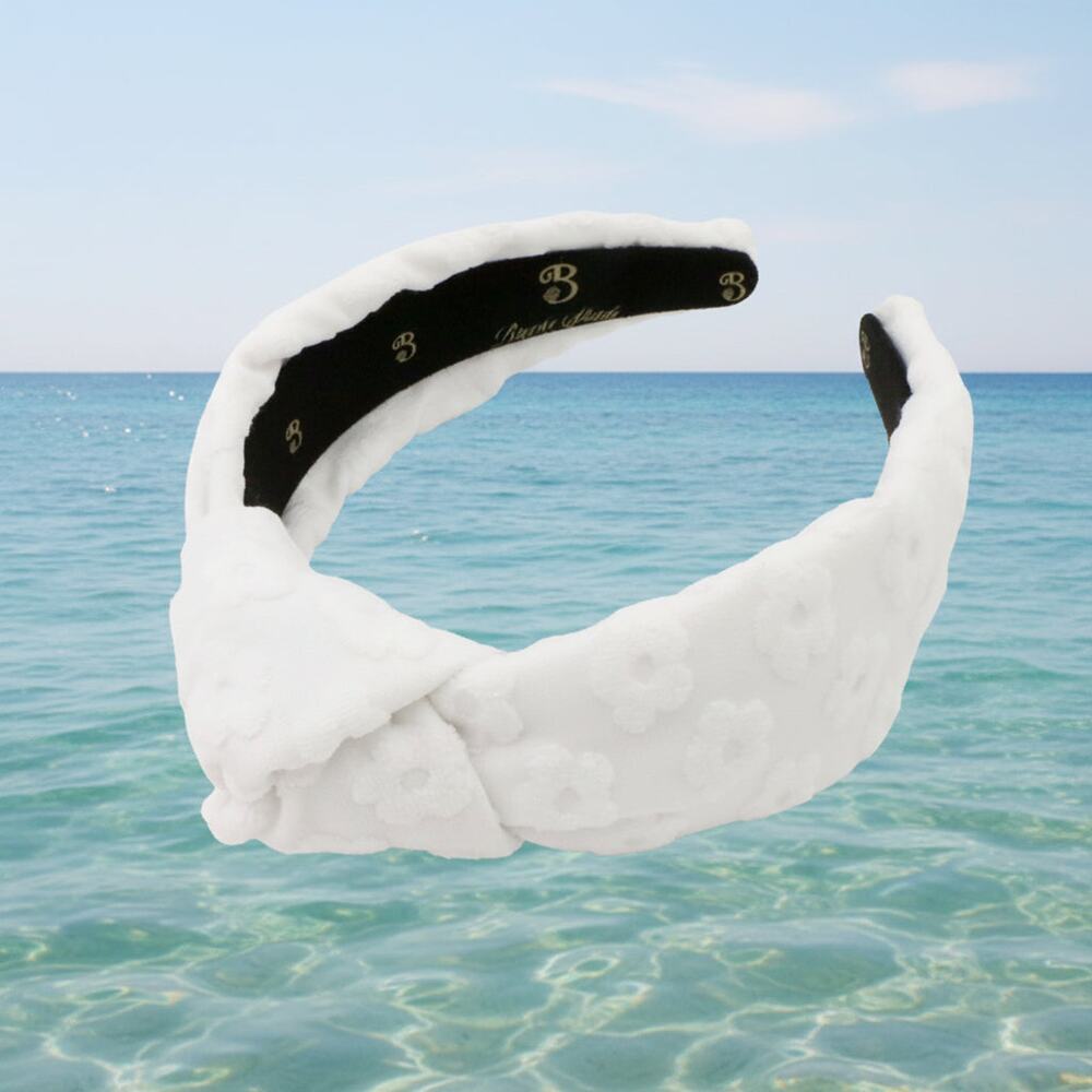 Le Blanc Fleur Terry Cloth Headband